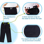 Catheter Leg Bag Pants for Men/Women, Urine Bag Holder Pants with 2 Zippered Side Pockets, Holding 2x2000ml Catheter Bag for Nep