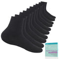 Revosoxs Diabetic Socks for Women Men,5 Pairs Bamboo Viscose Non Binding Diabetic Ankle Wide Seamless Socks 6-9 9-12(Black-Large
