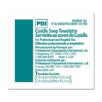 PDI Healthcare D41900 Castile Soap Wipe with Coconut Oil, Premoistened Facial Cleansing Towelette for Travel, 5 in x 7.7 in Size