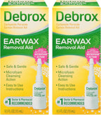 Debrox Earwax Removal Drops with Gentle Microfoam Cleansing Action, 0.5 fl oz, Adults and Children Over 12 Years of Age (Pack of