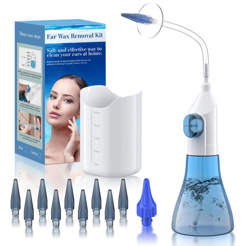 Ear Wax Removal, Ear Cleaner, Ear Wax Removal Kit, Ear Wax Removal Tool, Manual Ear Irrigation Flushing System, Ear Cleaning Kit
