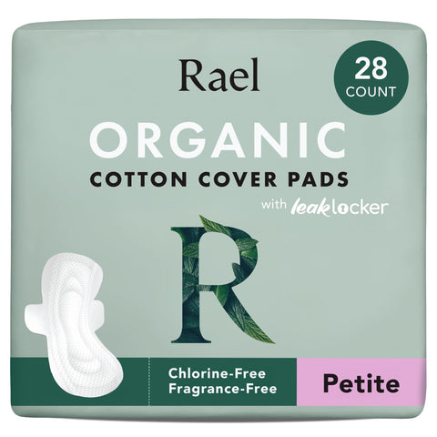 Rael Pads for Women, Organic Cotton Cover - Period Pads with Wings, Feminine Care, Sanitary Napkins, Light Absorbency, Unscented