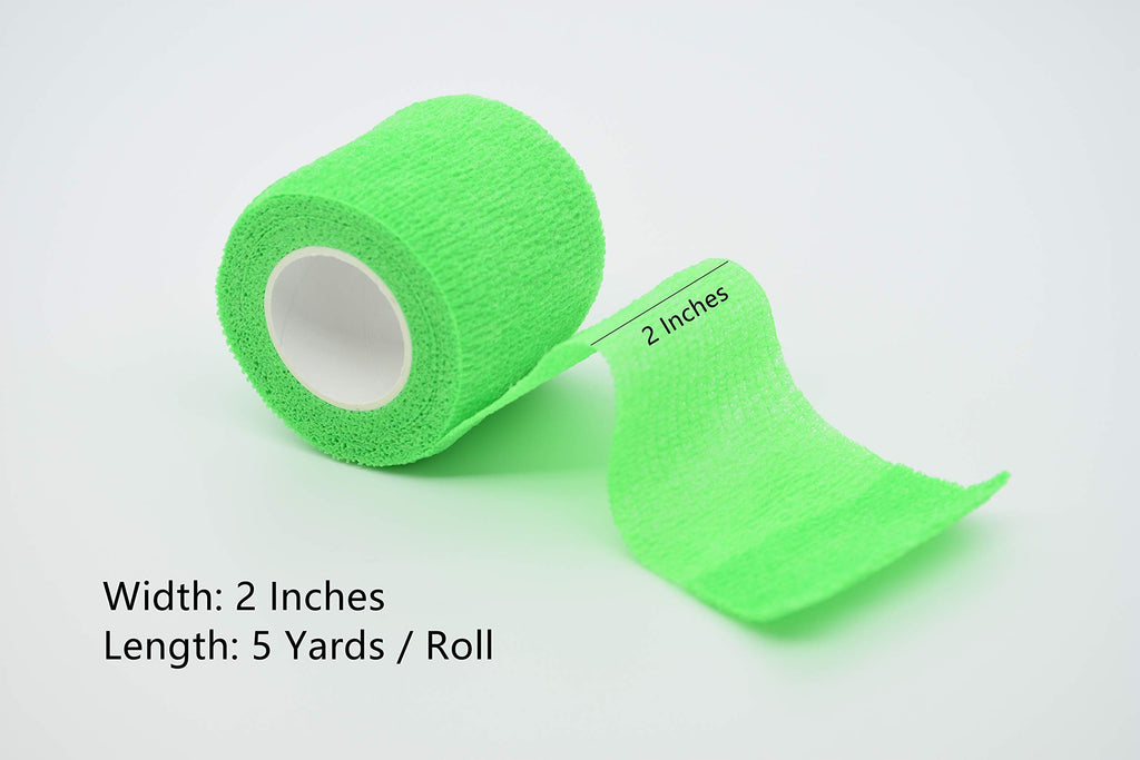 FEILIBAY 15 Pack Cohesive Wrap 2 Inches x 5 Yards Self Adherent Vet Tape for Pets, Elastic Self Adhesive Bandage Wrap for Sports