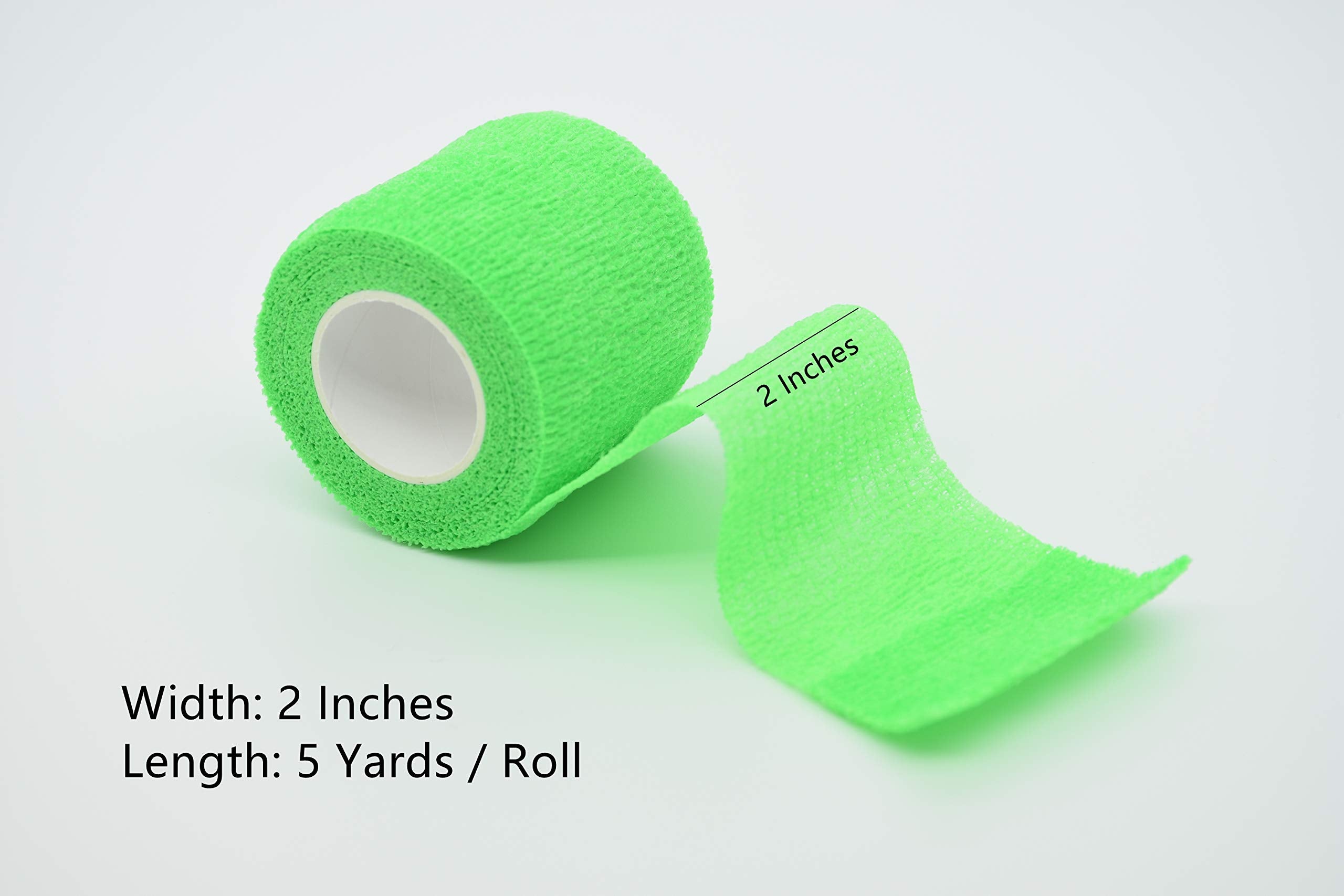 FEILIBAY 15 Pack Cohesive Wrap 2 Inches x 5 Yards Self Adherent Vet Tape for Pets, Elastic Self Adhesive Bandage Wrap for Sports