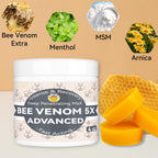 AEROMAXX Organic Bee Venom Muscle Joint Cream, 10x Maximum Caring Ointment, Soothe Shoulder, Back, Neck, Hands, Knuckles, Elbows