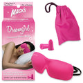 Macks Dreamgirl Contoured Sleep Mask - Pink, Comfortable, Adjustable, 2 Strap Eye Mask with Macks Dreamgirl Soft Foam Earplugs