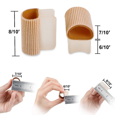 Povihome 6 Pack Gel Toe Spacer Separators(0.6'' Thick), Bunion Corrector for Overlapping Toe (1st/2nd Toe), Silicone Toe Spacers
