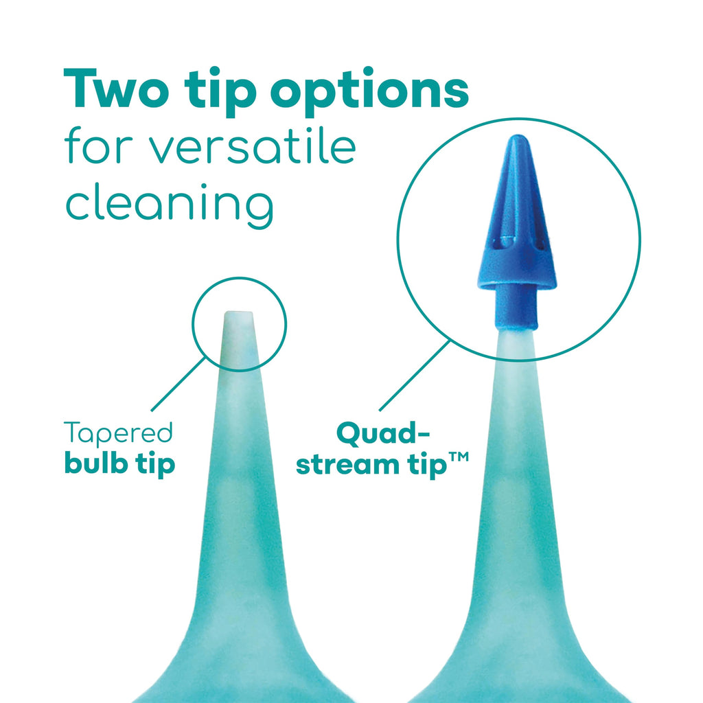Medi Grade Ear Bulb Syringe - Effective Ear Wax Removal Tool with Add-on Quad-Stream Tip - Travel-Friendly Ear Cleaning Kit for