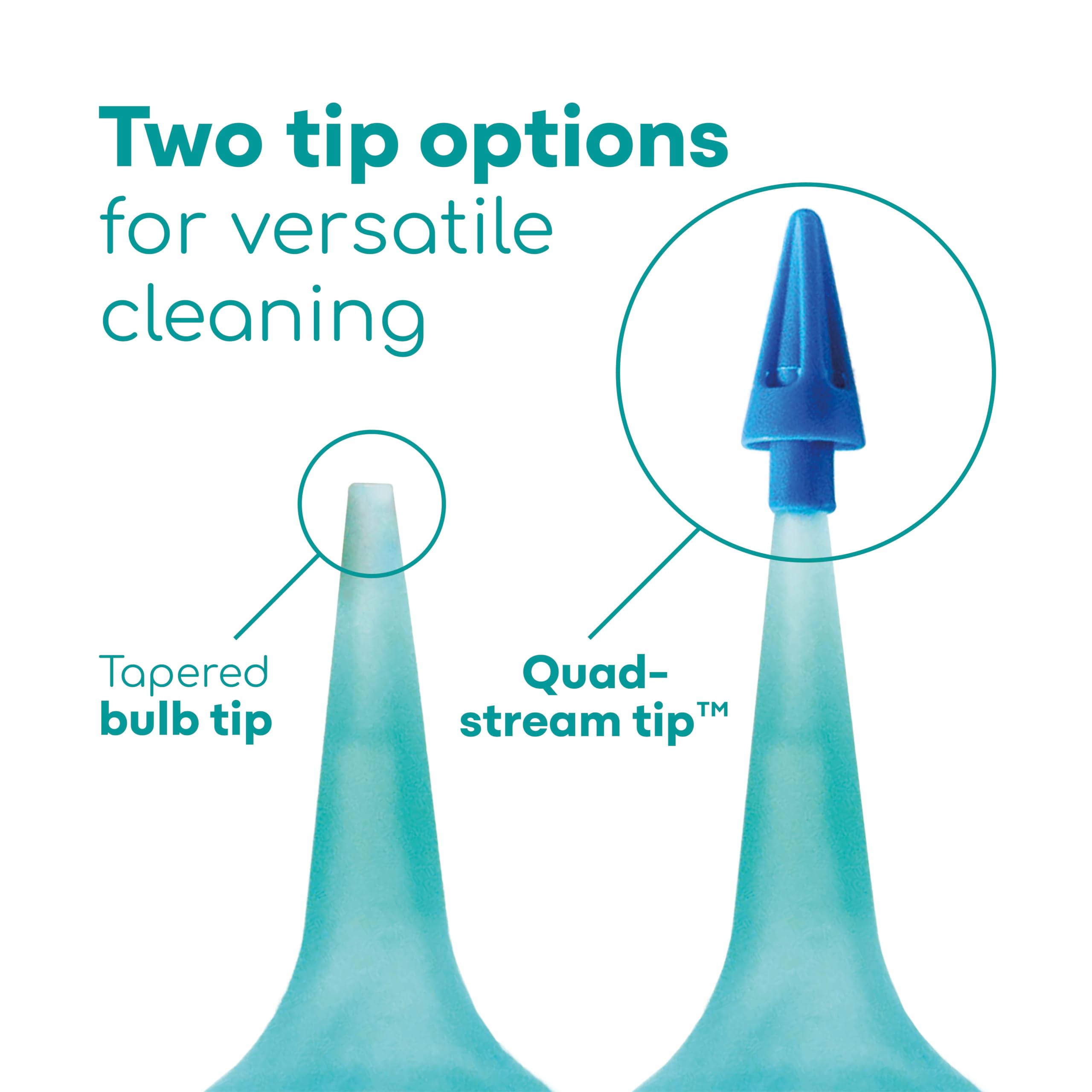 Medi Grade Ear Bulb Syringe - Effective Ear Wax Removal Tool with Add-on Quad-Stream Tip - Travel-Friendly Ear Cleaning Kit for