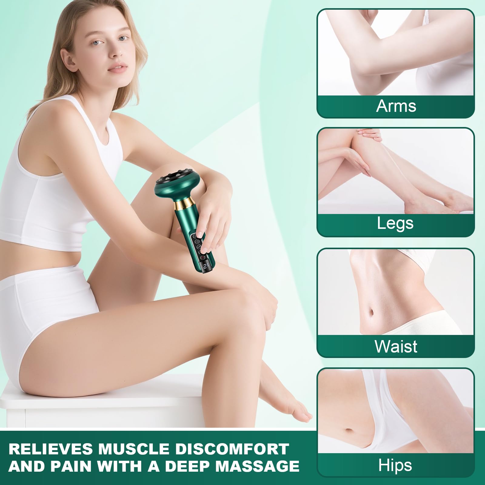 LOTPICK Anti Cellulite Massage Tool, Electric Cellulite Remover for Legs, Cellulites Massager with 12 Suction Modes, Cupping Mac