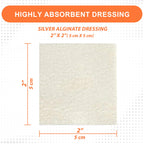 MedVance Silver Calcium Alginate Ag Sterile Highly Absorbent Antibacterial Dressing, (2 x 2) 5 dressings/Box, 5 Count (Pack of 1