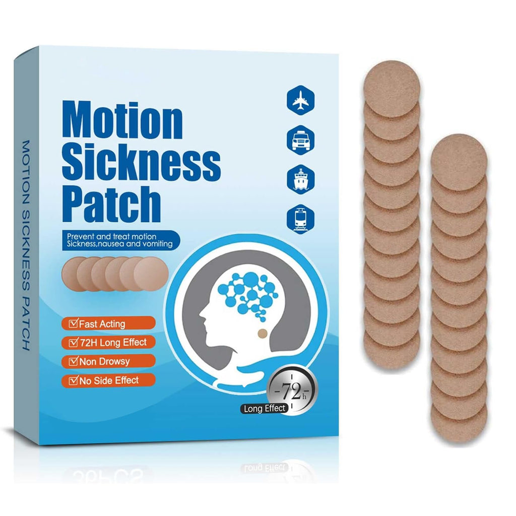 40PCS Motion Sickness Patches, Anti Nausea Sea Sickness Patch for Cruise, No Side Effects for Car and Boat Rides, Ships, Cruise 