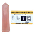 Crystal Heaven Certified Rose Quartz Crystal Tower Obelisk Point For Chakra, Healing & BalancingAaa Grade Original Certified Ge
