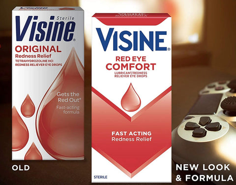 Visine Original Redness Relief Eye Drops to Help Relieve Red Eyes & Eye Irritation, 0.5 Fl Oz (Pack of 4)