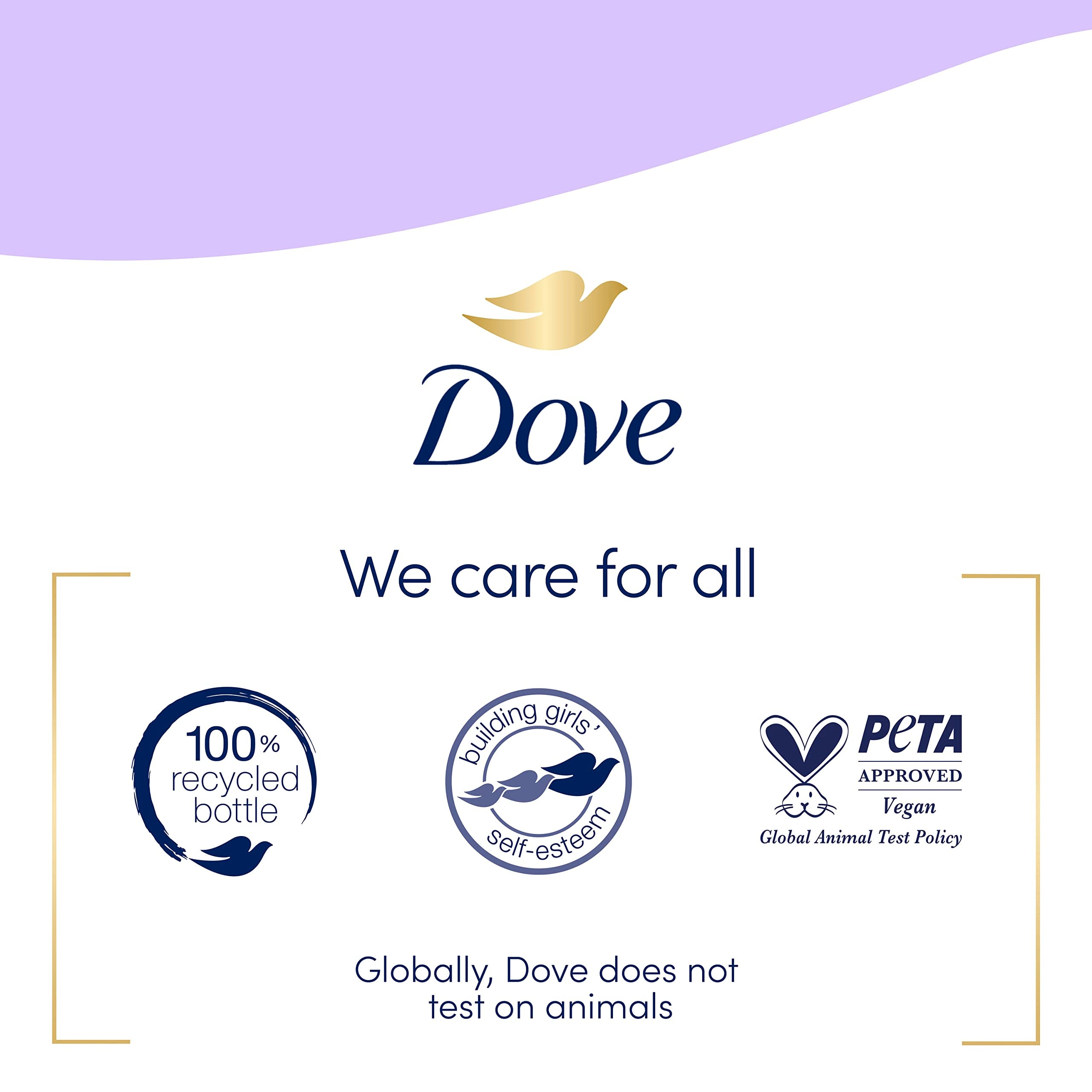 Dove Advanced Care Hand Sanitizer Lavender & Chamomile Pack of 4 for Soft, Smooth Skin, 99.99% Effective Against Many Germs, 8 o