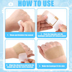 Sinmoe 400 Pcs Large Bandages Bulk Big Flexible Adhesive Wound Care Fabric Bandages for Care and Protect Wounds, 2 x 4 Inch
