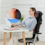 CooCoCo Shiatsu Back Massager with Heat, Gifts for Men Women, Deep Kneading Massage Chair Pad for Neck Back Shoulders, Massager