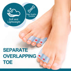 Povihome 10 Pack Pinky Toe Separator and Protectors for Overlapping Toe, Curled Pinky Toes - Spacers for Morton's Neuroma Pain R