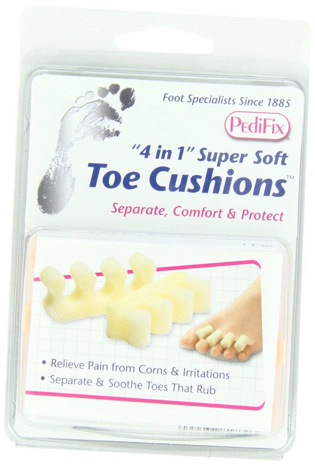 PediFix '4 In 1' Super Soft Toe Cushions, 2 Count