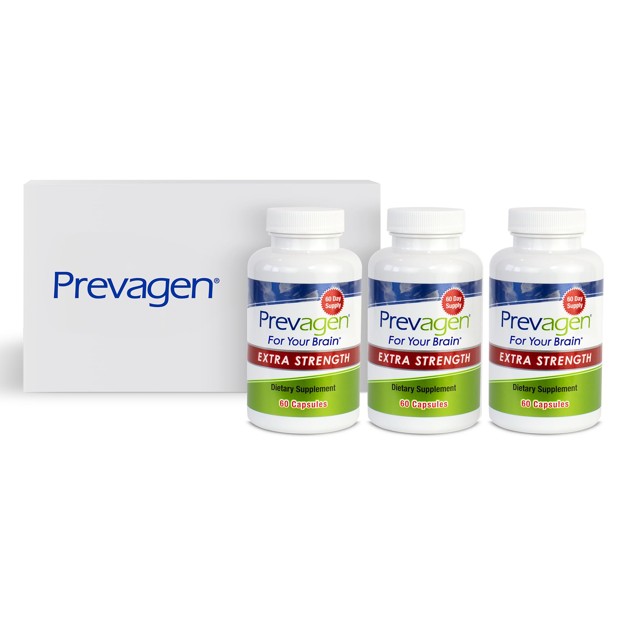 Prevagen Extra Strength , 60 Capsules For Your Brain, 2 Month Supply, 20mg Apoaequorin, 50mcg Vitamin D3