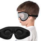 Sleep Mask for Kids with Blockout Light - Memory Foam 3D Contoured Eye Mask - Eye Cover & Travel Sleep Mask, Blindfolds for Kids