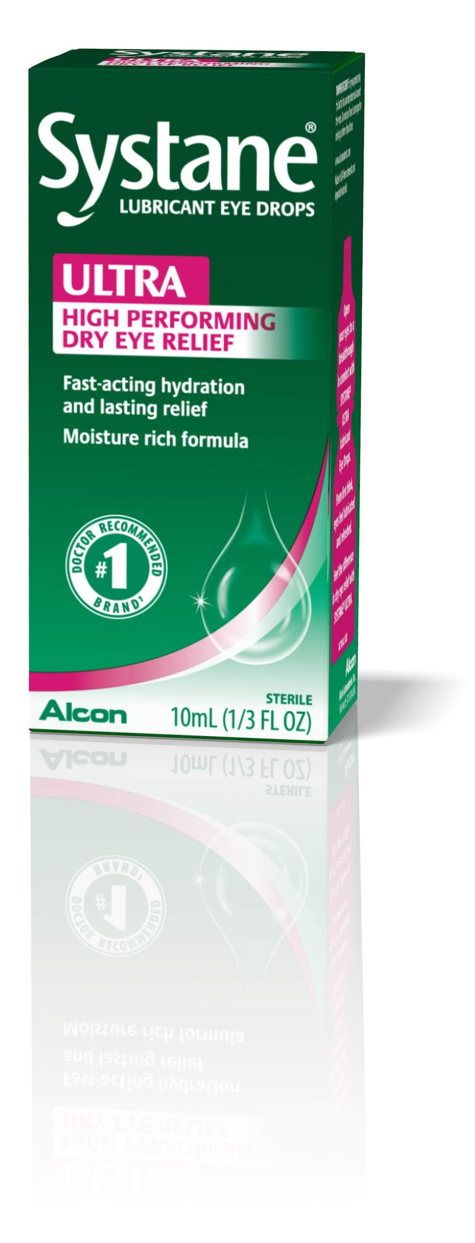 Systane Ultra Lubricant Eye Drops, Artificial Tears for Dry Eye, Single Pack, 10 ml