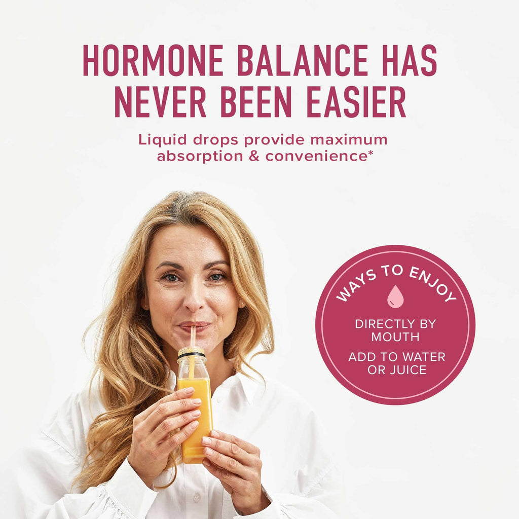Hormone Balance Liquid Drops | With Black Cohosh, Stinging Nettle, Red Raspberry Leaf, Chasteberry & More | Menopause, Hot Flash