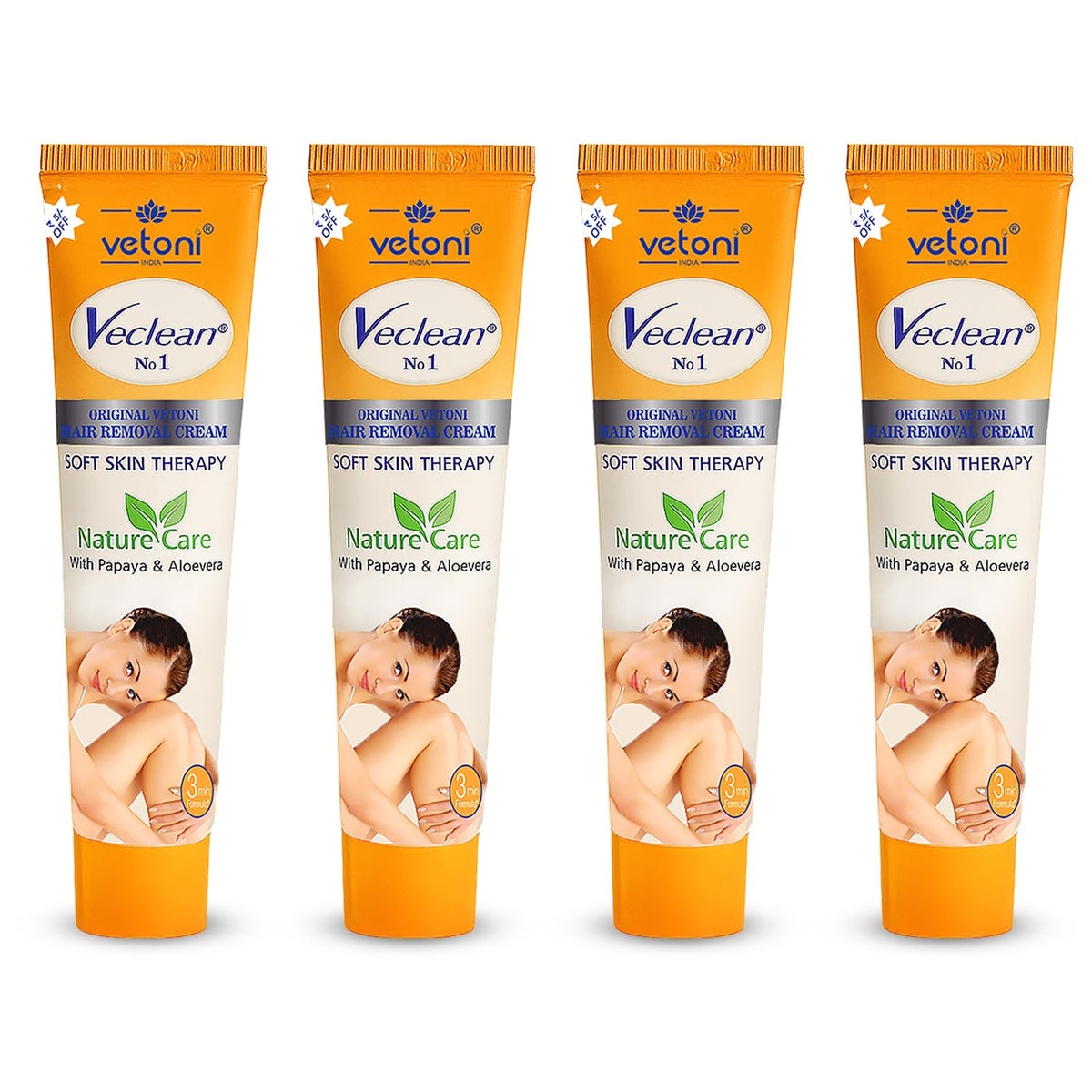 Vetoni Veclean No.1 Hair Removal Cream for Men & Women | Papaya & Aloe Vera  Painless, Smooth Hair Removal and Gentle Skin Care
