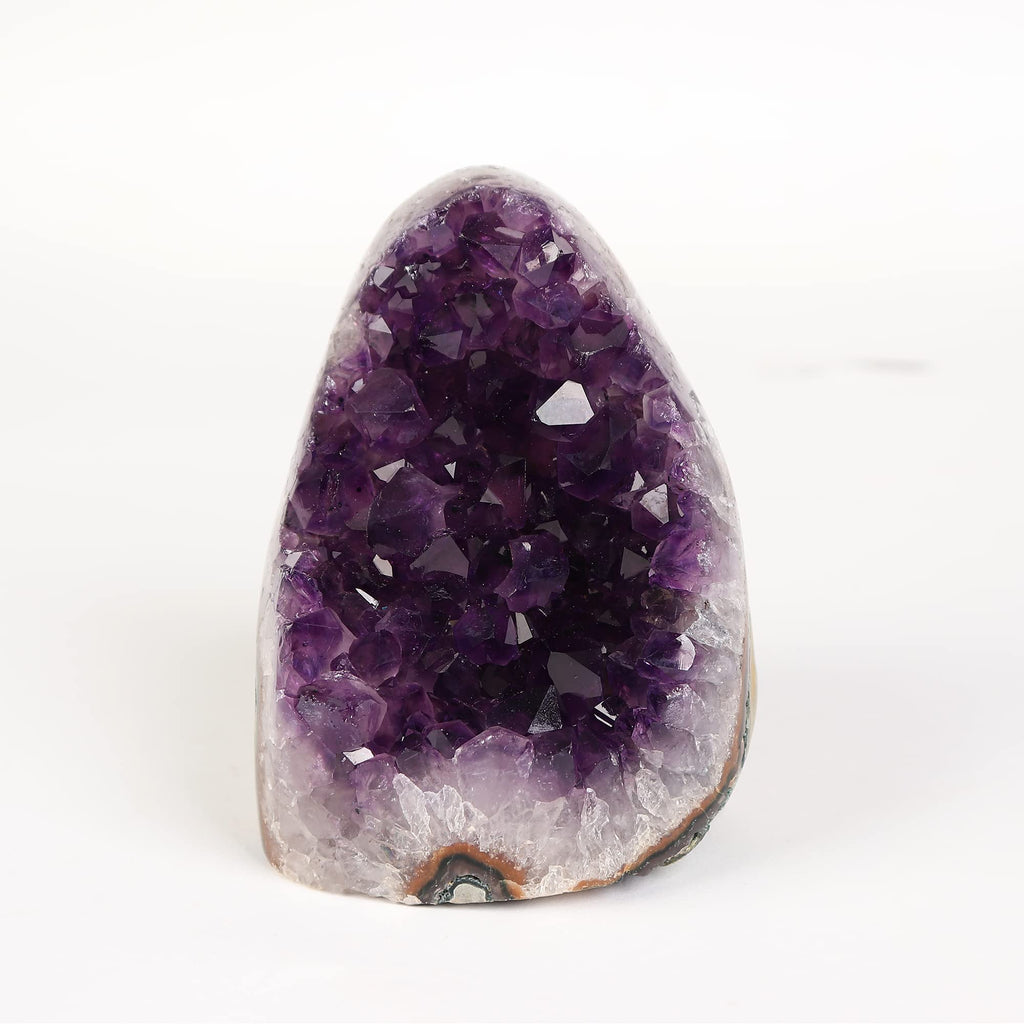 JIC Gem Natural Polished Amethyst Crystal Geode Deep Purple Uruguay Amethyst Cluster Large Amethyst Rock for use in Healing Crys