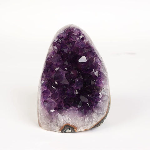 JIC Gem Natural Polished Amethyst Crystal Geode Deep Purple Uruguay Amethyst Cluster Large Amethyst Rock for use in Healing Crys