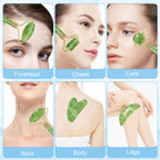 Sbnnfikeb Jade Roller and Gua Sha Set,Gua Sha Facial Tools,Face Roller,Jade Roller for Face,Guasha Tools for Face,Self Care Kit