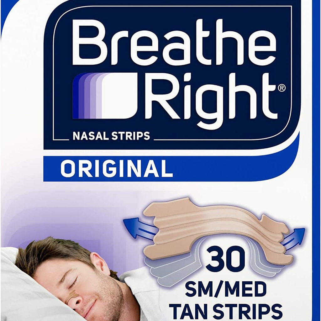 Breathe Right Nasal Strips Original Tan Small/Medium 30 ea (Pack of 5)