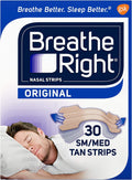 Breathe Right Nasal Strips Original Tan Small/Medium 30 ea (Pack of 5)