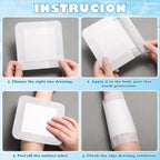 30 Pieces Bordered Gauze-Island Dressing is 6 x 6 Inch Wound Bandage Adhesive Patches Post Shower Pads Breathable Borders Indivi