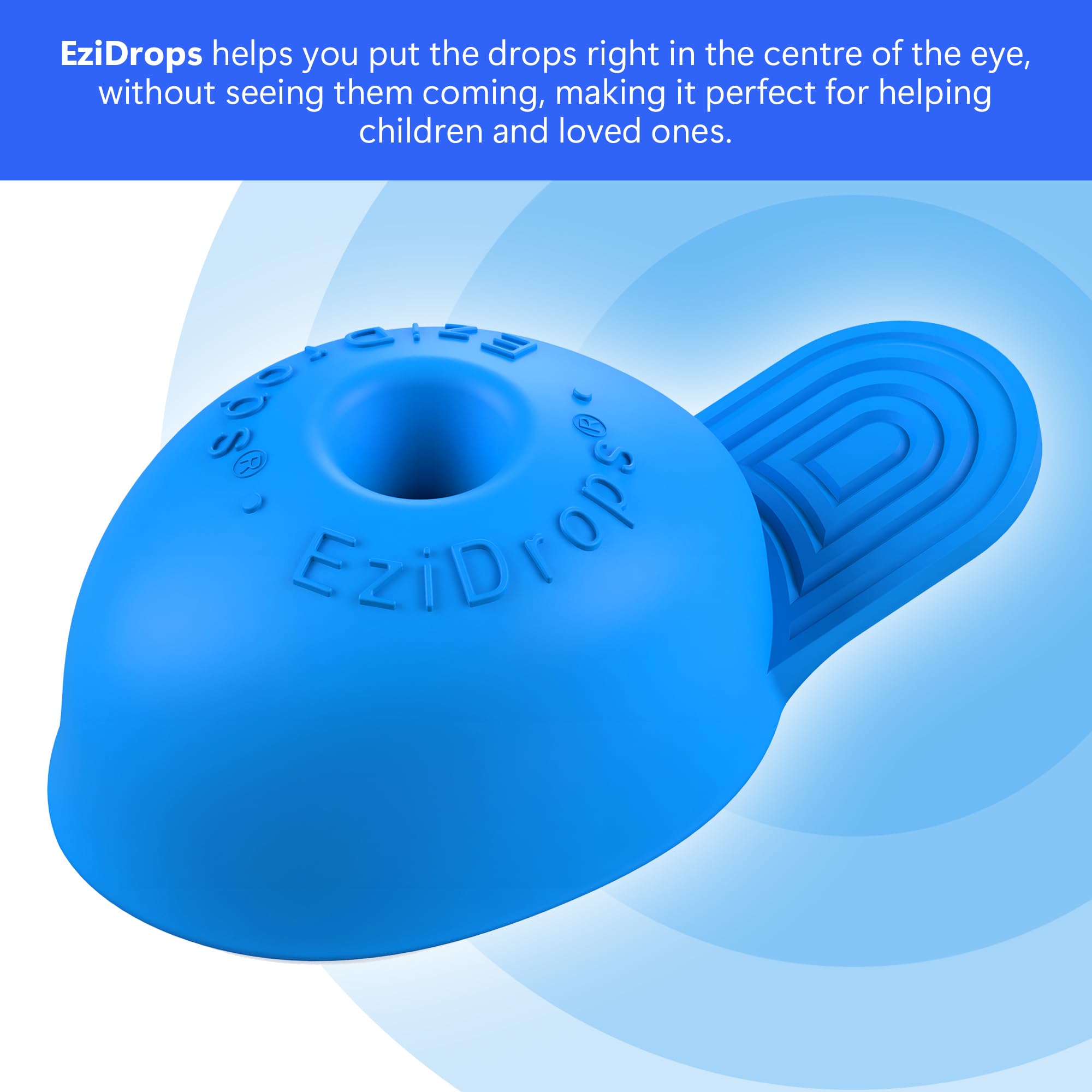 EziDrops Eye Drop Dispenser - Suitable for Nozzle Head Bottles Only - no More Involuntary Blinking and Fluids Wastage - Reusable