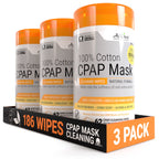 AWOW Scented CPAP Wipes CPAP Mask Cleaner for Daily CPAP/BiPAP Mask Maintenance, 100% Cotton Safe on CPAP Masks, Mildly Scented 
