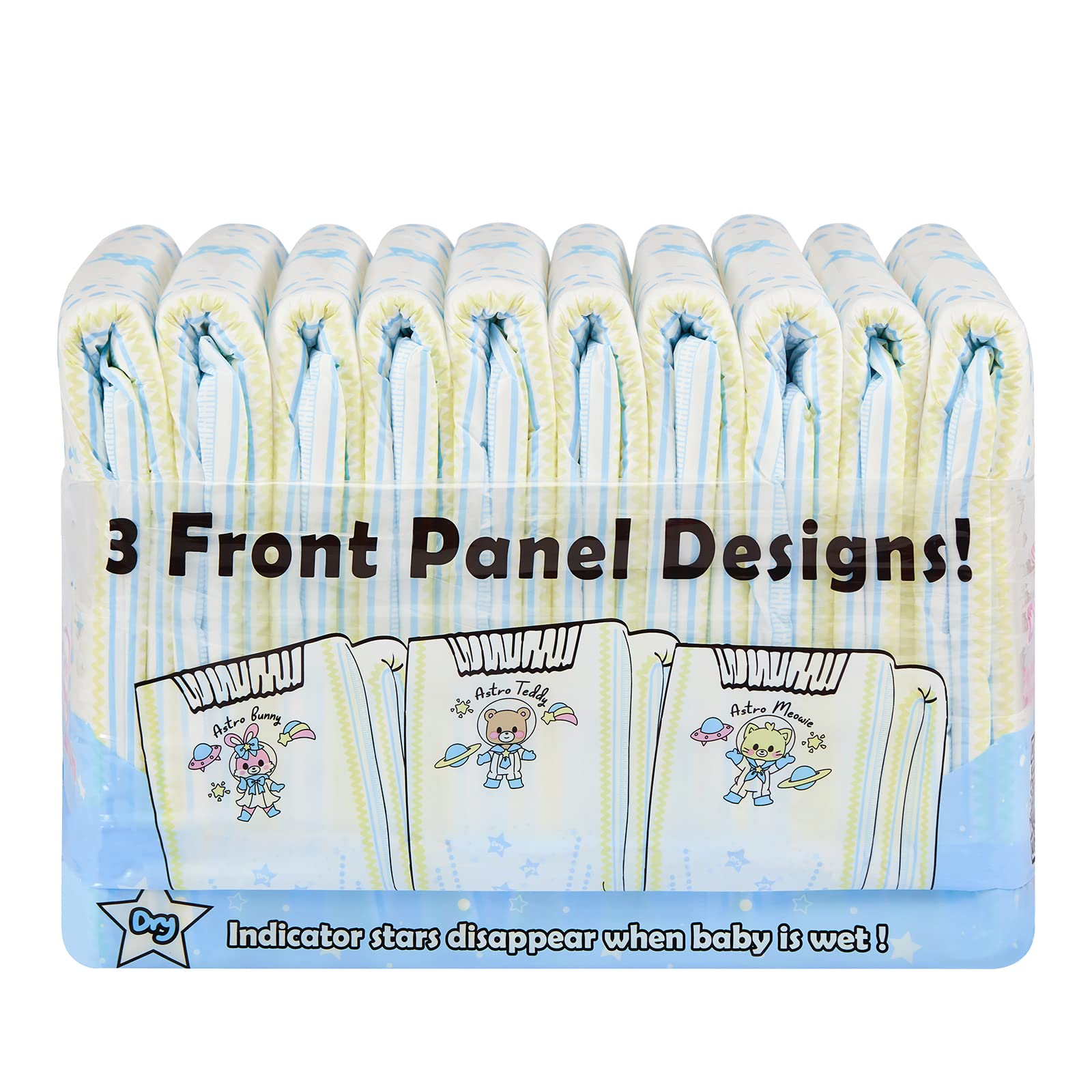 Littleforbig Printed Adult Brief Diapers 10 Pieces - Astro Babies(X-Large 48-56)