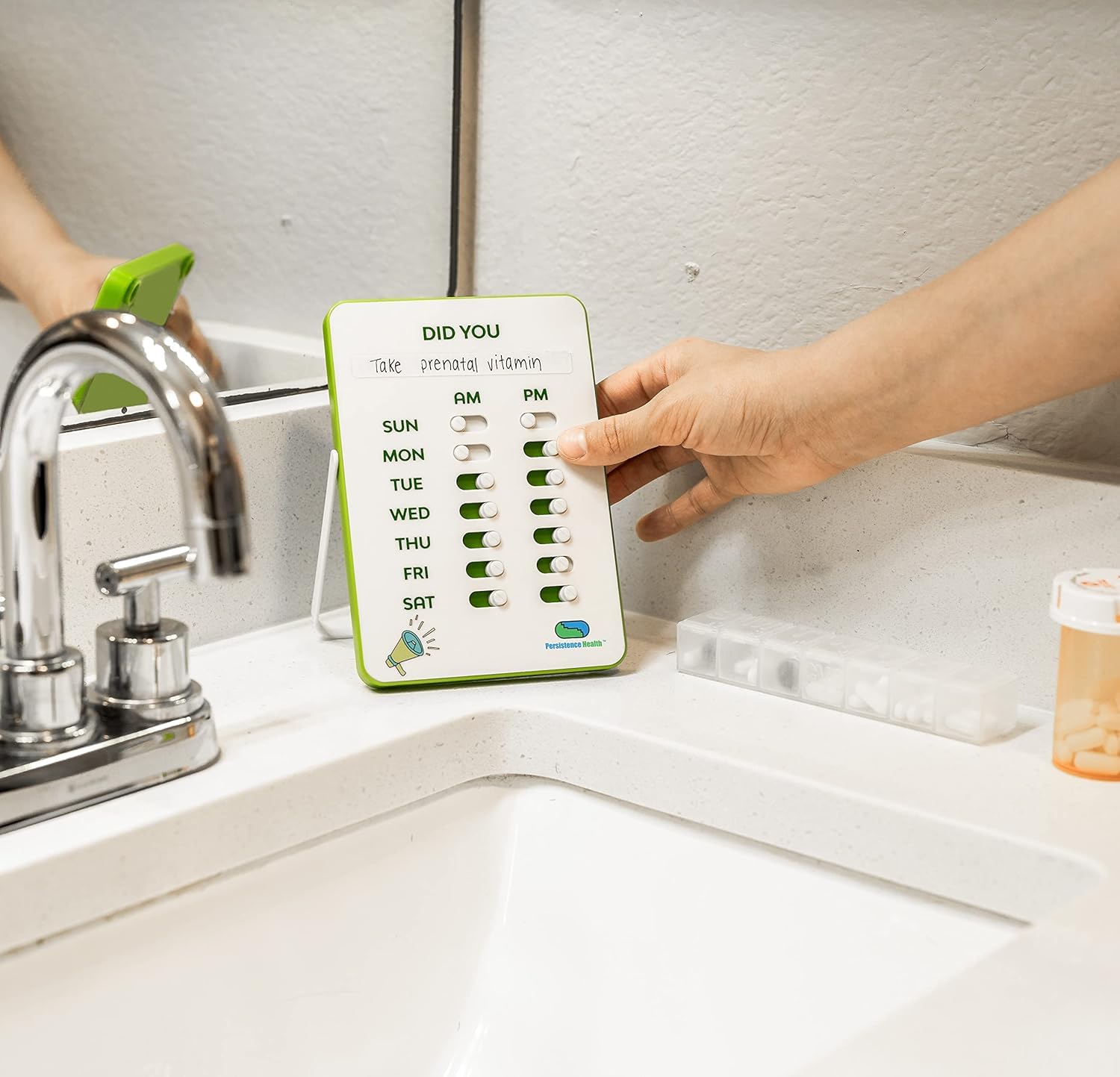 Medication Tracker & Pill Reminder | Visual Reminder Alarm | 7 Day AM PM Medication Reminder | Take and Slide | No More Second-g