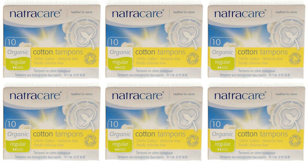 NATRACARE Organic Regular Tampons with Applicator ,16 Count (Pack of 3)