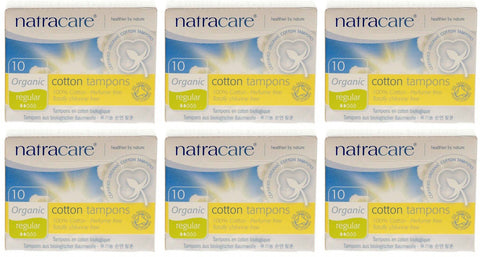 NATRACARE Organic Regular Tampons with Applicator ,16 Count (Pack of 3)