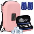 HIMDUZE Insulin Cooler Travel Case TSA Approved Refrigerated Medicine Cooler for Travel w/Thermometer Temperature Diabetic Trave