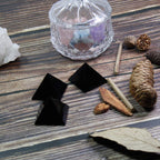 Runyangshi Natural Black Obsidian Crystal Pyramid Energy Generator | 1.6x1.6in (4x4cm) Healing Crystal Pyramid for Protection &