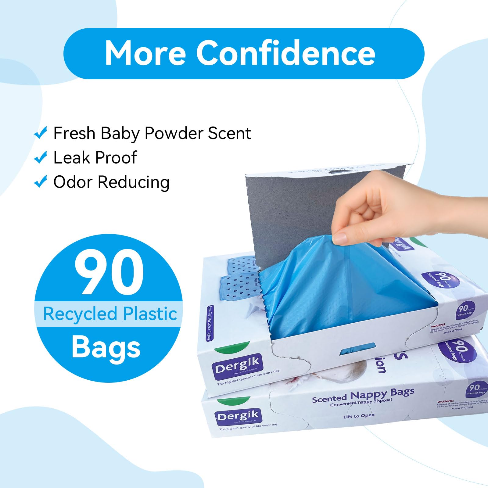 Personal Care Sanitary Disposal Bags (90 counts), Scented | for Sanitary Tampons, Pads, Liners, Wipes,Women Period Disposal | No