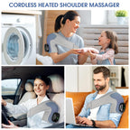 YUANBO Heated Shoulder Wrap Massager Cordless Electric Shoulder Heating Pad for Neck with Massage 3 Heat & Vibration