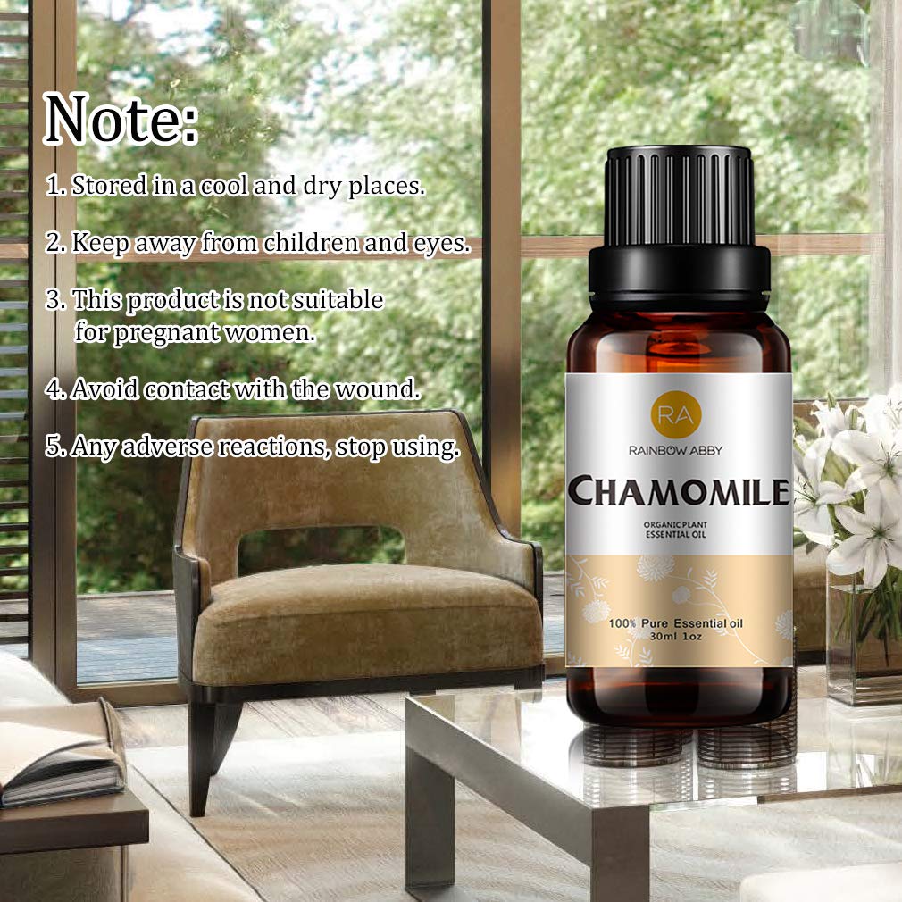 Chamomile Essential Oil (30ML), 100% Pure Natural Organic Aromatherapy Chamomile Oil for Diffuser, Massage, Skin Care, Yoga