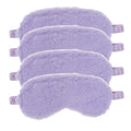 RAYNAG 4 Pack Plush Sleep Mask Soft Comfortable Blindfold Eye Cover for Sleepover Gift Birthday Party Favors, Silky Fabric on Th
