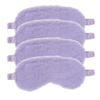 RAYNAG 4 Pack Plush Sleep Mask Soft Comfortable Blindfold Eye Cover for Sleepover Gift Birthday Party Favors, Silky Fabric on Th