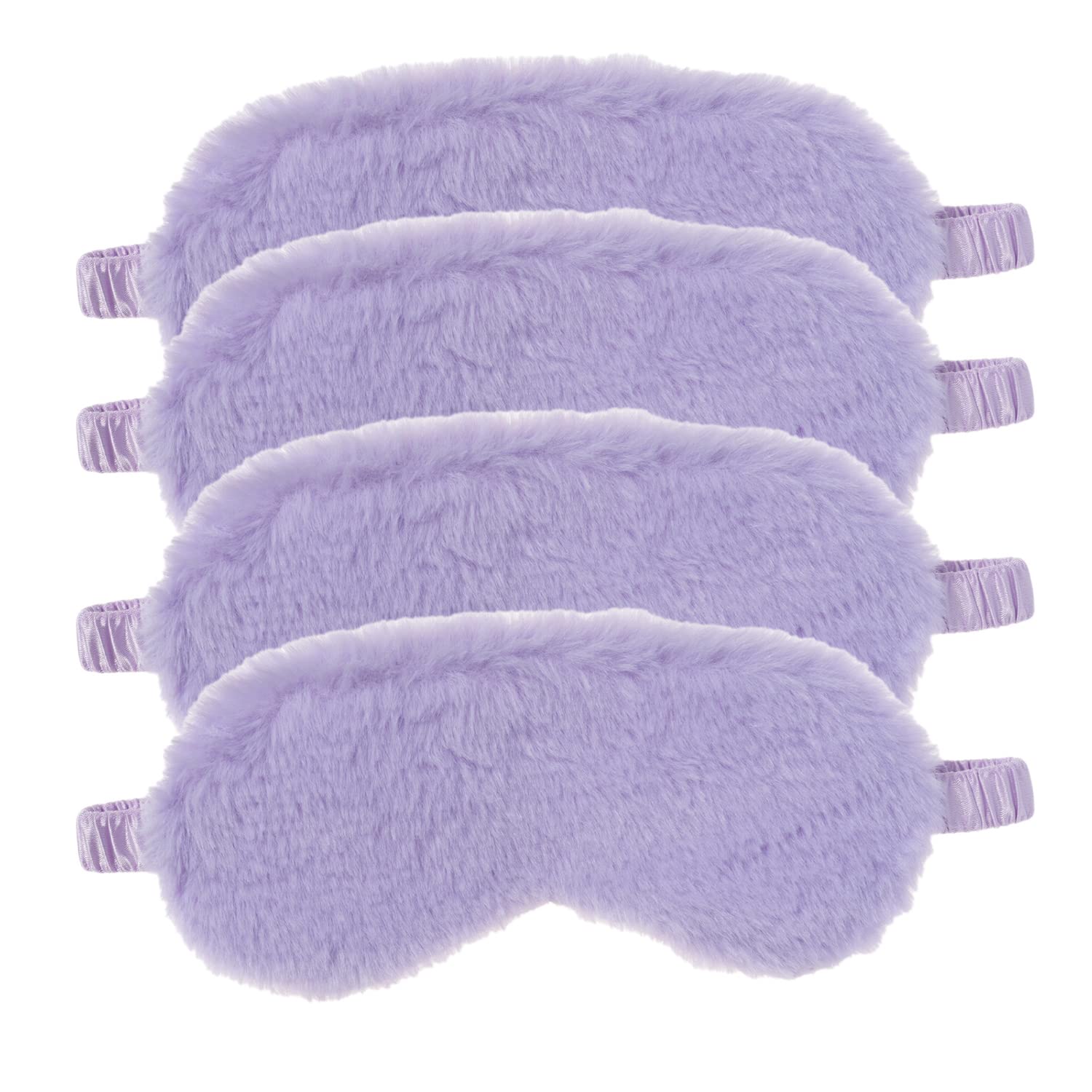 RAYNAG 4 Pack Plush Sleep Mask Soft Comfortable Blindfold Eye Cover for Sleepover Gift Birthday Party Favors, Silky Fabric on Th
