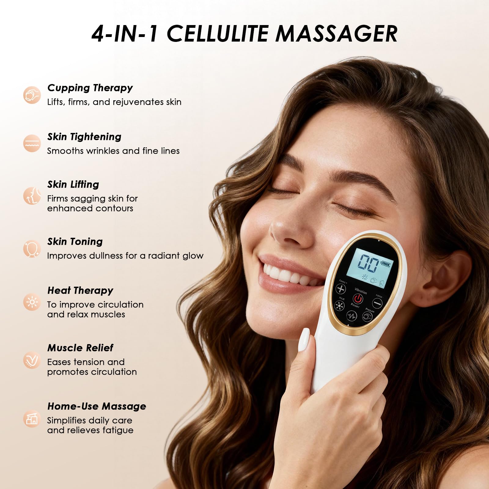 AAQ 4-in-1 Body Sculpting Machine - Professional Cellulite Massage Tool with Lymphatic Drainage & Skin Tightening, Body Sculptor