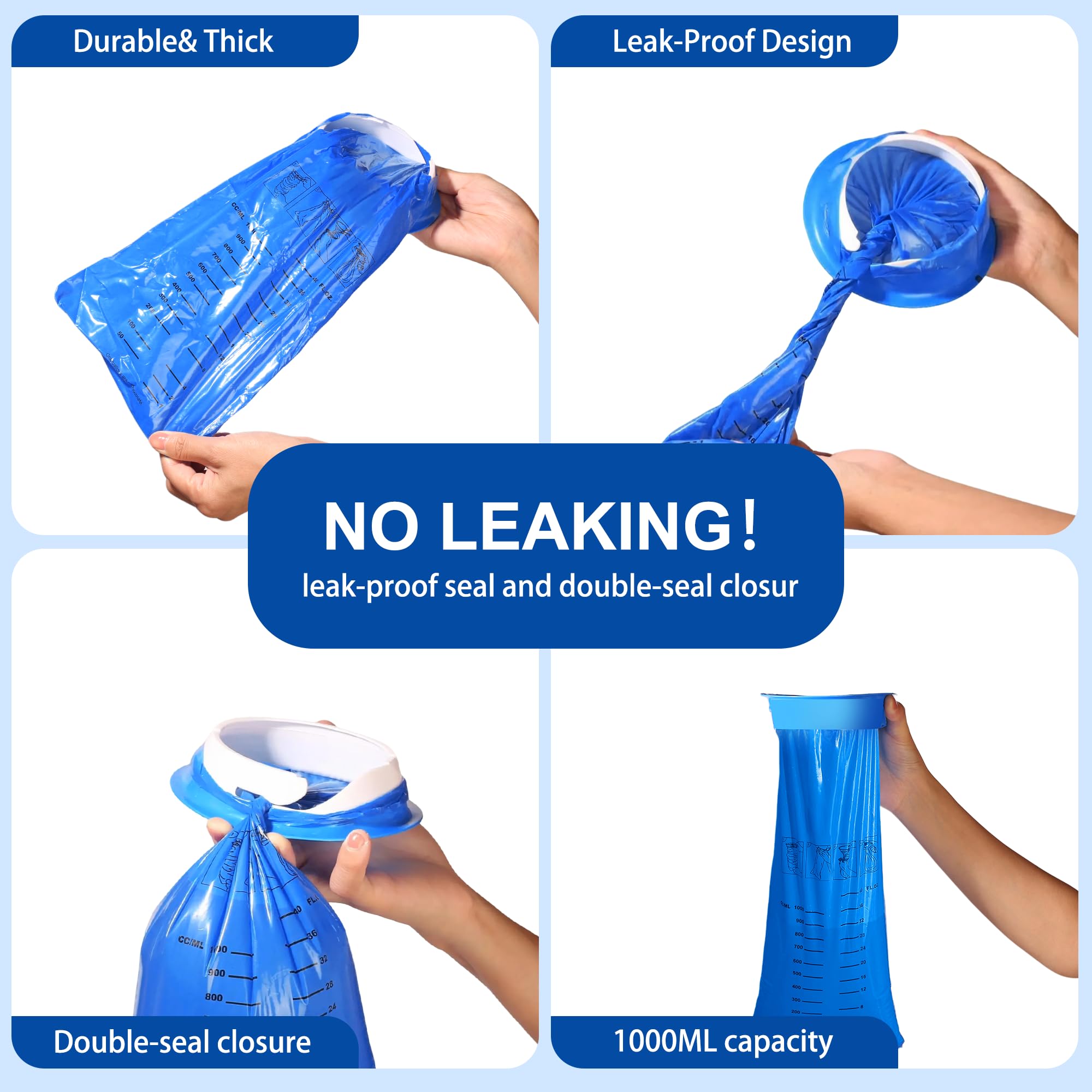 CDThinkingU Emesis Vomit Bags Disposable,100 Pack Barf Throw Up Bag for Car Adult& Kids- Leak Resistant 1000ML Portable Puke Thr